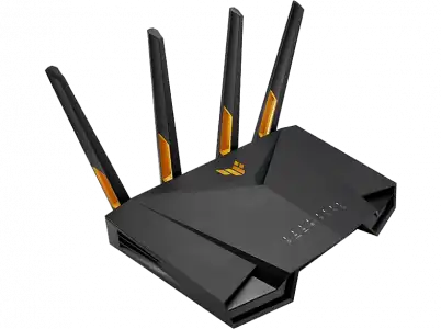 Router WiFi - ASUS TUF-AX4200, Gaming, Extensible de dos bandas, 2.5 Gbit/s, 4 antenas externas, Negro