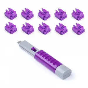 Smart Keeper Pack 10 Bloqueos para Puertos RJ45 + Llave de Seguridad Lila