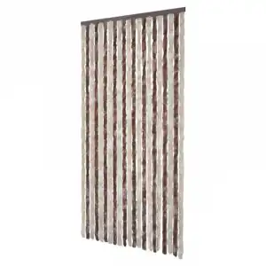 vidaXL Cortina mosquitera beige y marrón claro 100x220 cm chenilla