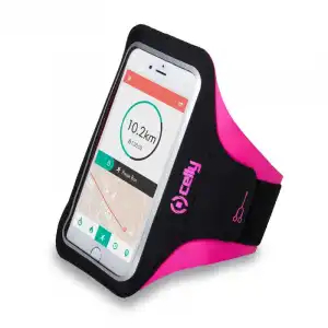 Celly Arm Band Brazalete Rosa para Smartphone hasta 6.5"