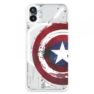 Funda Para Nothing Phone 1 Oficial De Marvel Capitán América Escudo Transparente - Marvel