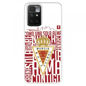 Funda para Xiaomi Redmi 10 del Real Murcia Escudo Fondo Blanco Licencia Oficial
