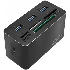LogiLink Mini Lector de Tarjetas USB 3.2 Negro