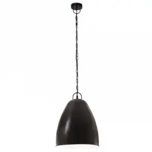 VidaXL Lámpara Colgante Industrial Redonda E27 32cm Negro