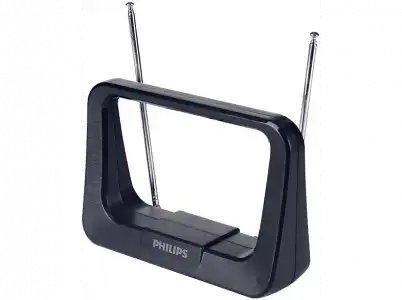 Antena TV Interior - Philips SDV1226/12, 28 dB, Negro