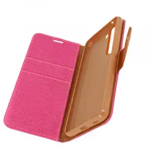 Avizar Funda Tarjetero Tejida Rosa con Soporte para Samsung Galaxy S22
