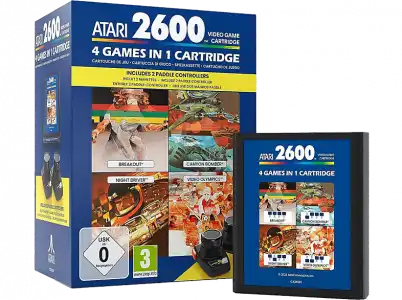Cartucho Atari 2600 - 4 Games in 1 Paddle Pack