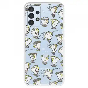 Funda Para Samsung Galaxy A13 4g Oficial De Disney Chip Potts Siluetas - La Bella Y La Bestia