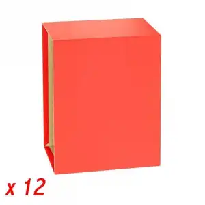 Grafoplás Caja para Archivador A4 75mm Rojo 12 Unidades