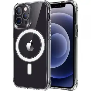 Icoveri Funda Magnética Híbrida Antigolpes Transparente Compatible con Magsafe Para iPhone 14 Pro