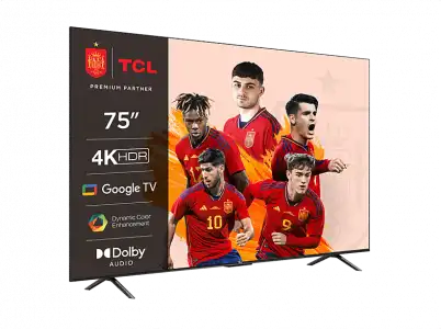 TV LED 75" - TCL 75P635, LCD, 4K HDR TV, Google Control por voz, Smart Dolby Audio, HDR10, Negro