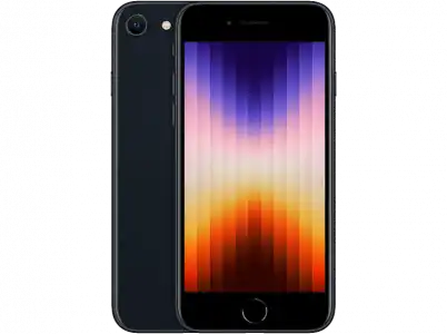 APPLE iPhone SE (3ª gen.), Medianoche, 256 GB, 5G, 4.7" Retina HD, Chip A15 Bionic, iOS