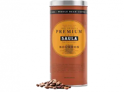 Café en grano - Saula Premium Bourbon, Arábica, Frutos secos, 500 g
