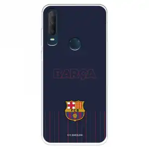 Funda Para Alcatel 1s 2020 Del Barcelona Barsa Fondo Azul - Licencia Oficial Fc Barcelona