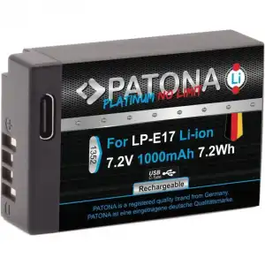 Patona Platinum Batería LP-E17 con USB-C para Cámaras Canon