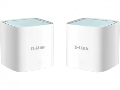 Sistema WiFi Mesh - D-Link M15-2 Eagle Pro AI AX1500, Pack 2 Extensores 6, 1500 Mbps, Inteligente, Blanco