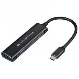 Conceptronic Hub USB 3.0 USB-C/USB-A Aluminio