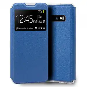Cool Funda Flip Cover Liso Azul para Samsung Galaxy S10 G973