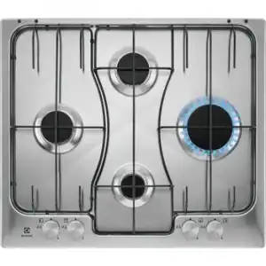 Electrolux Rgg 6242 Lox Hobs Negro, Acero Inoxidable Integrado Encimera De Gas 4 Zona(s)