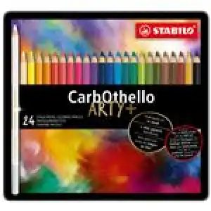 Estuche de metal ARTY con 24 lápices de color Tiza-Pastel STABILO Carb0thello