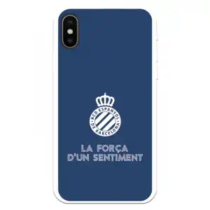 Funda para iPhone X del Rcd Espanyol Escudo Fondo Azul Escudo Fondo Azul - Licencia Oficial Rcd Espanyol