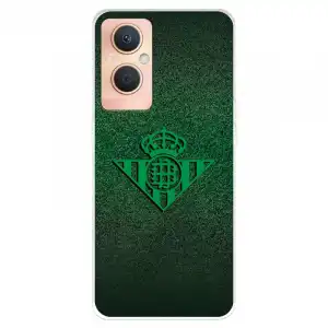 Funda Para Oppo A96 4g Del Real Betis Balompié Escudo Verde Fondo Trama - Licencia Oficial Real Betis Balompié