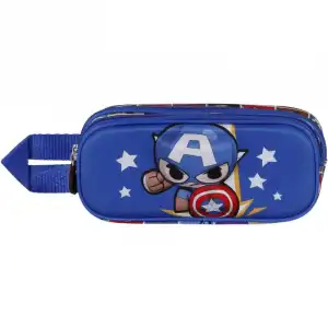 Karactermania Estuche Doble Portatodo 3D Capitán América Punch