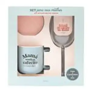 Mr Wonderful Set de Copa de vino + Taza + Posavasos con mensaje Para esas madres que son más bien de viernes