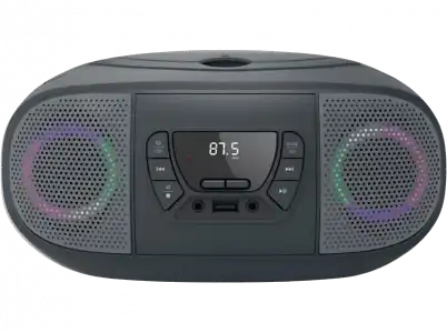 Radio CD - Fonestar BOOM-GO-G, 4 W, FM, Lector CD, 30 presintonías, 100-16.000 Hz, Gris