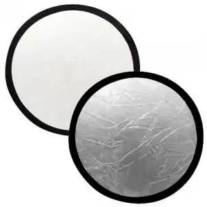 Bresser TR-8 Reflector Plegable Redondo 2 en 1 80 cm Plata/Blanco