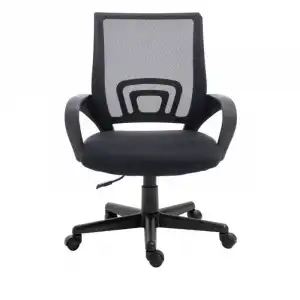 Equip Silla de Oficina Ergonómica de Malla Negra