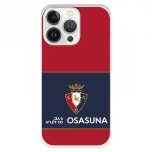 Funda Para Iphone 13 Pro Del Osasuna Escudo Fondo Rojo Y Azul - Licencia Oficial Ca Osasuna