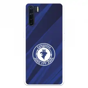 Funda Para Oppo A91 Del Zaragoza Cf Femenino Escudo Fondo Azul-negro - Licencia Oficial Zaragoza Cf Femenino