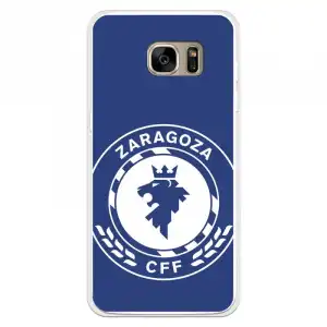 Funda Para Samsung Galaxy S7 Edge Del Zaragoza Cf Femenino Escudo Grande Fondo Azul - Licencia Oficial Zaragoza Cf Feme