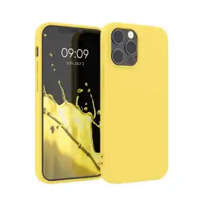 Icoveri Funda de Silicona Amarilla para iPhone 14 Pro Max