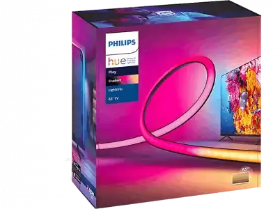 Luces LED - Philips Hue Play Gradient Lightstrip, Tira para TV de 65", 6500 K, Luz blanca y color