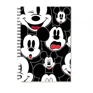 Mickey Mouse Visages-bloc De Notas, Negro