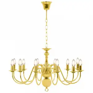 VidaXL Lámpara Colgante de Araña 12xE14 Dorado