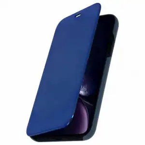 Avizar Funda Libro Translúcida Azul Oscuro para iPhone XR