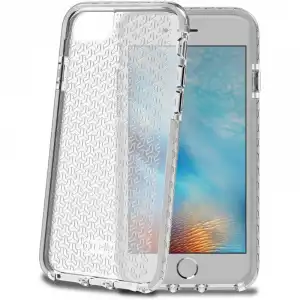 Celly Hexagon Funda Rugerizada Blanca para Apple iPhone 7/8/SE 2020