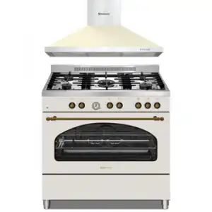 Combo Pack Solthermic Cocina Profesional Gas + Campana Crema 8923