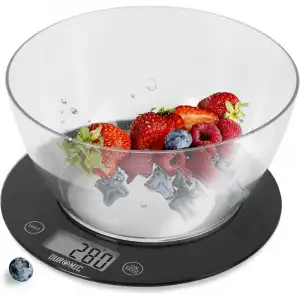 Duronic KS7000 Báscula de Cocina Digital con Bol 2L Negra