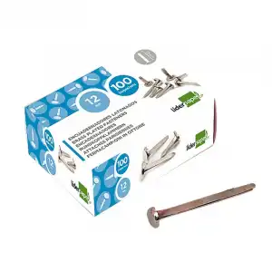 Encuadernadores Liderpapel Niquelados N.8 40 Mm Caja De 100 Unidades