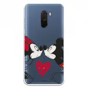 Funda Para Xiaomi Pocophone F1 Oficial De Disney Mickey Y Minnie Beso - Clásicos Disney