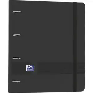 Oxford Live & Go EuropeanBinder Archivador con Recambio A4+ Negro