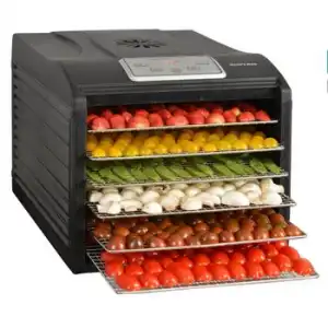 Kitchen Chef Deshidratador Frutas Y Verduras 6 Bandejas 500w - Secco 6 Black