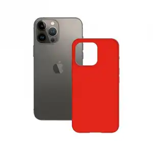 Ksix Funda Semirrígida Antideslizante para iPhone 14 Pro Rojo