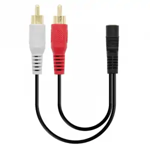 Pccom Essential Cable Adaptador Audio Jack 3.5 mm Hembra a 2x RCA 0.2 m