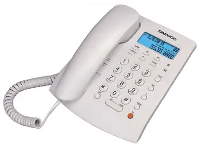 Teléfono fijo - Daewoo DTC310, Manos libres, Identificador de llamada, Pantalla LCD