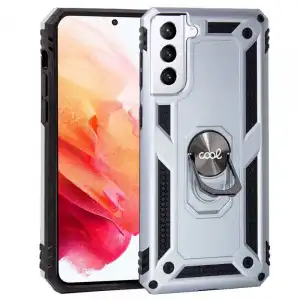 Cool Funda Hard Plata con Anilla para Samsung G990 Galaxy S21
